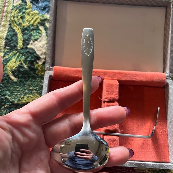 Vintage Stainless Steel baby spoon and food pusher set - Picture 7 of 8